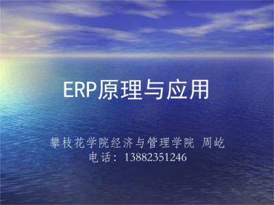 ERP原理与应用(新)说课.ppt